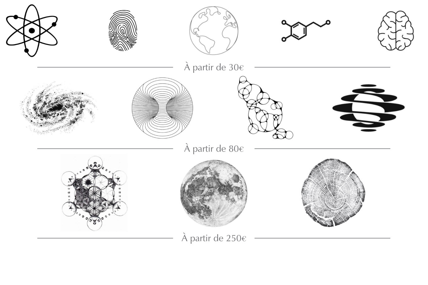 Motifs univers, étoiles et cosmos, gravure personnalisée