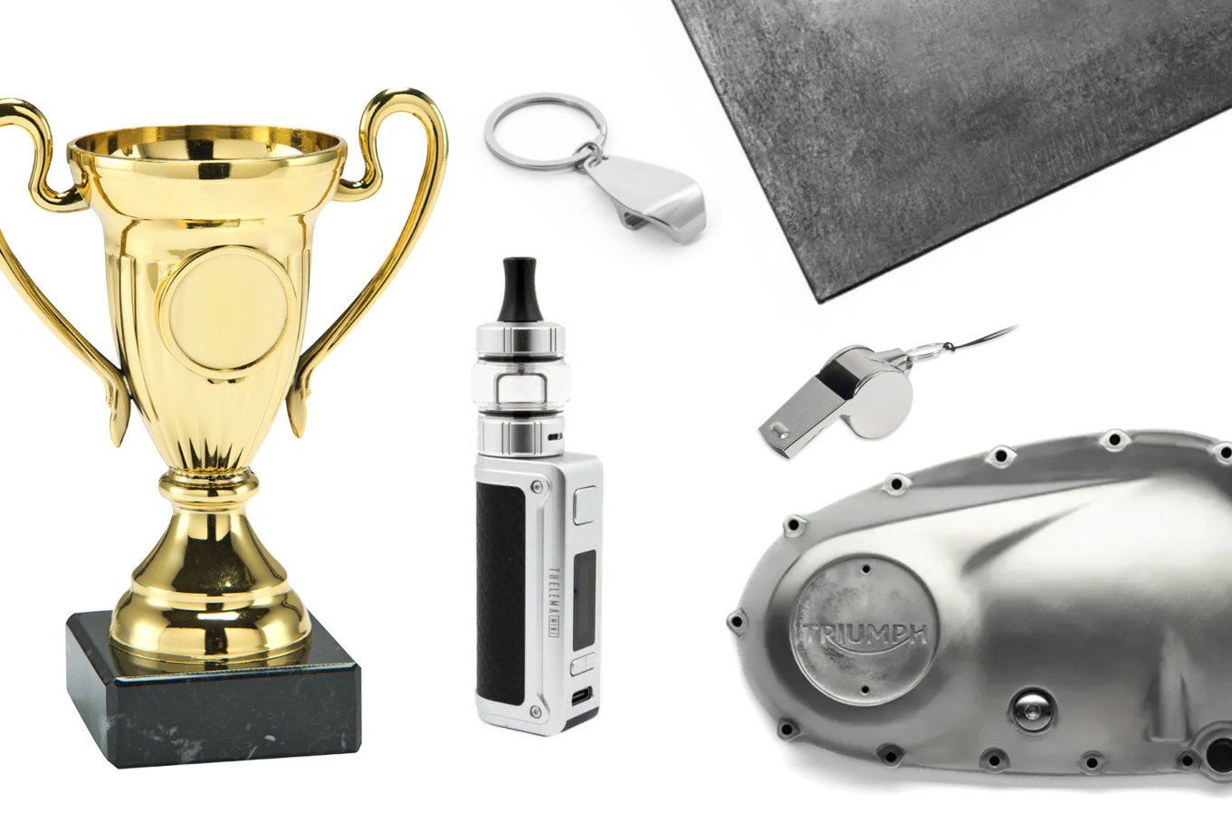 Objets divers en métal à personnaliser, gravure artisanale